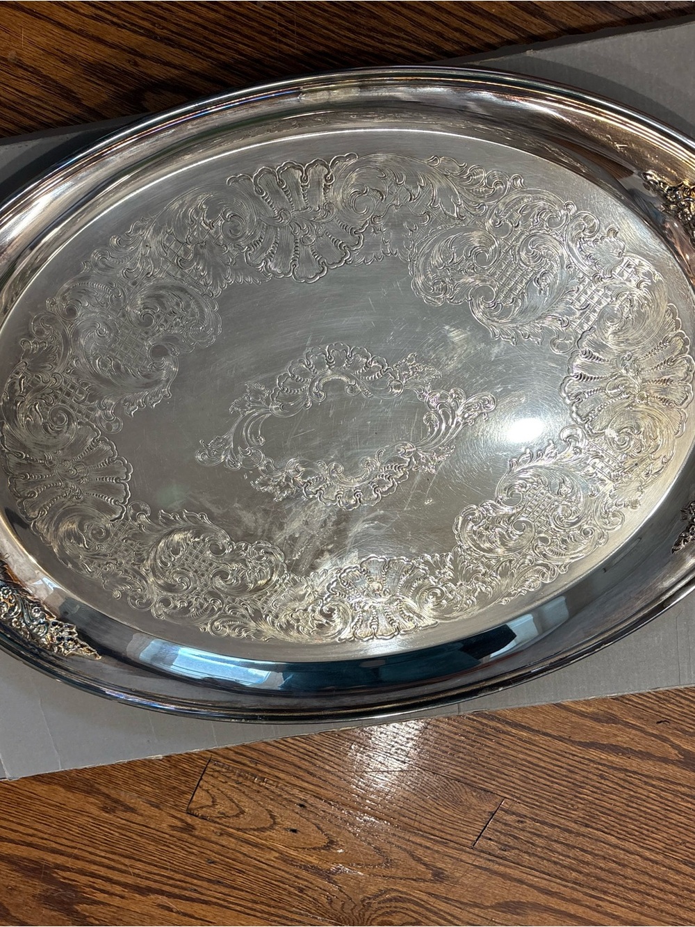 Oneida Silver Plated Ornate Serving Tray